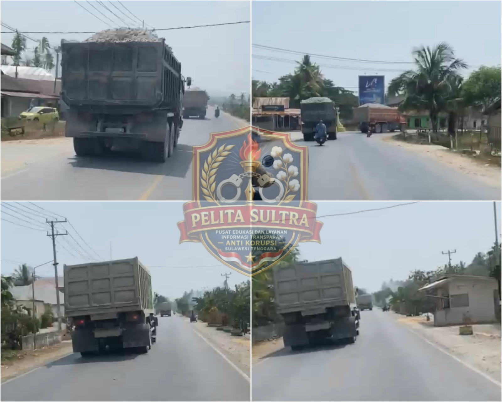 PELITA Sultra Soroti Perusahaan Tambang Batu di Moramo, Gunakan Jalan Nasional Diduga Tanpa Izin Dispensasi